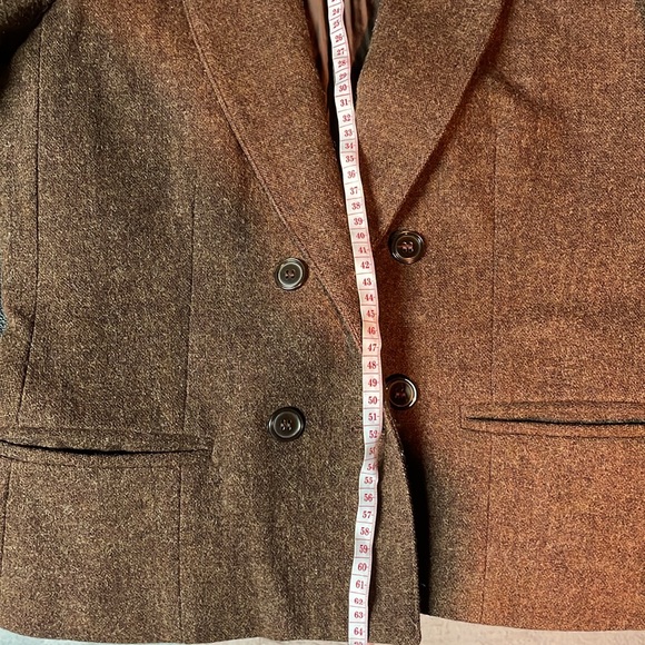 Vintage brown 100% wool blazer - Picture 4 of 6